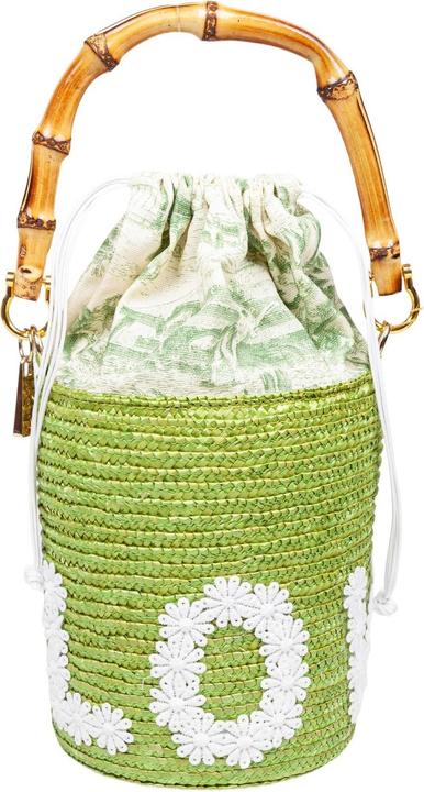 Image du produit La Milanesa love bucket bag in straw color green