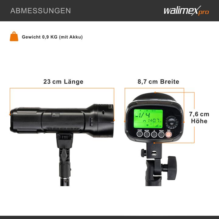 Produktbild Walimex pro Studio-Akkublitz Mover 200 TTL (200 W, Blitzkopf)