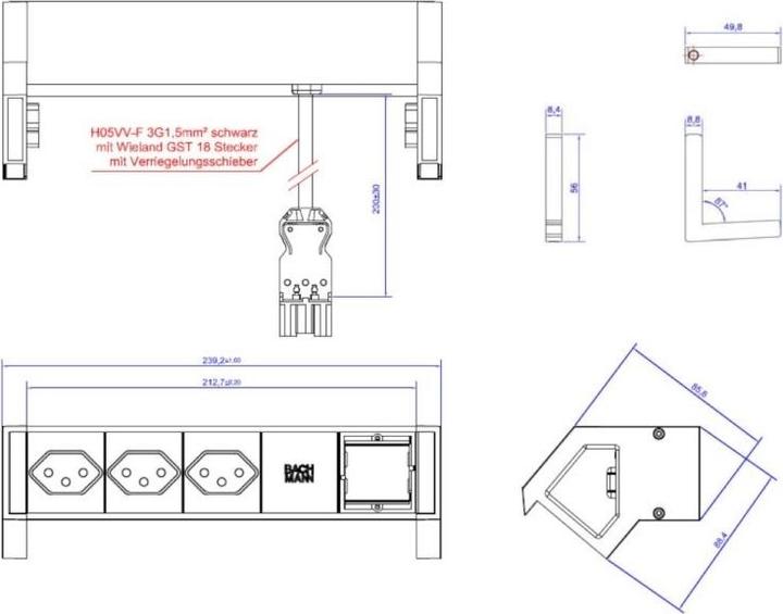 Actual product image Bachmann Desk 2 (3 x, Type 13, 0.20 m)