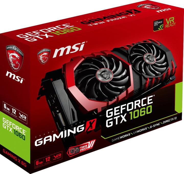 Immagine prodotto MSI GeForce GTX 1060 GAMING X (6 GB)
