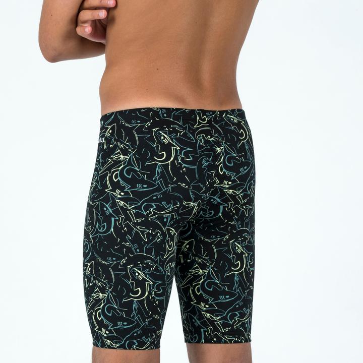 Image du produit Nabaiji Maillot de bain jammer natation Garçon - 500 Fitib shark noir (146)