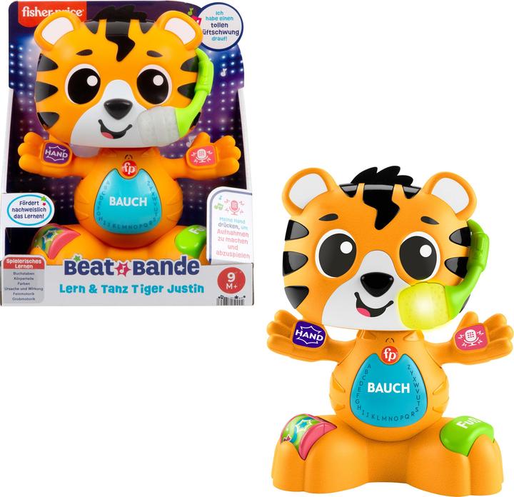 Actual product image Fisher-Price Beat Bande Learn & Dance Tiger Justin (D) (German)