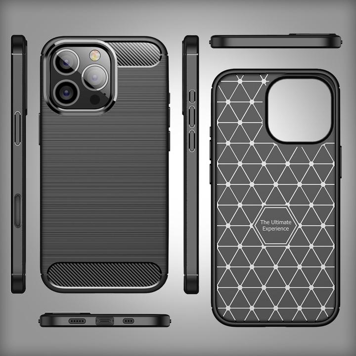 Produktbild Nalia Carbon-Look Silikon Hülle (Apple iPhone 16 Pro)