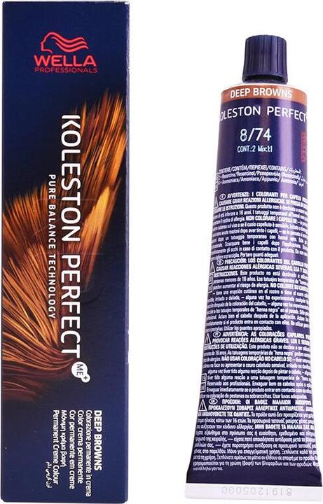 Produktbild Wella KOLESTON PERFECT ME+ DEEP BROWNS 8/74 60 ml (8, 74)