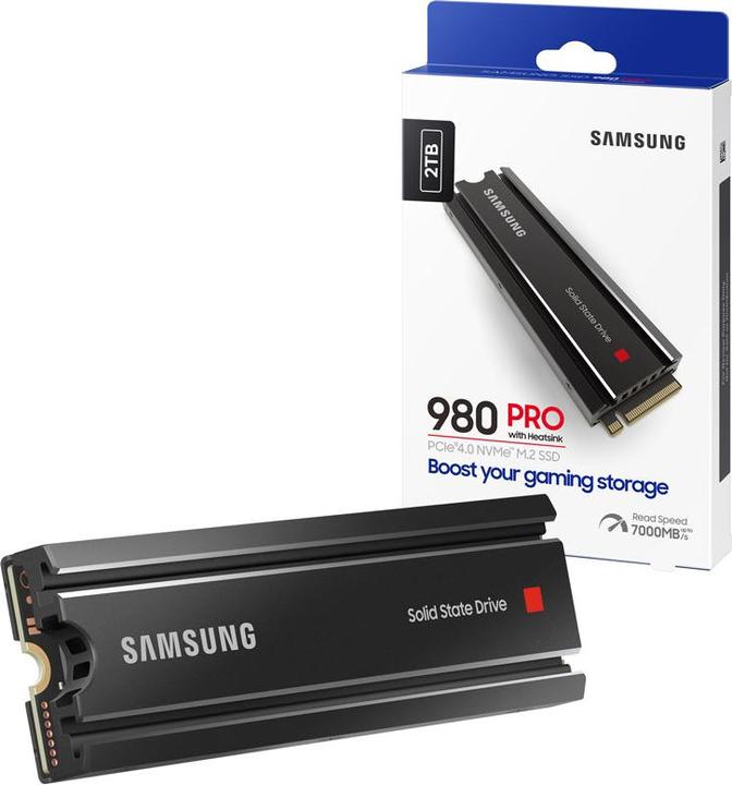 Actual product image Samsung 980 Pro with Heatsink (2000 GB, M.2 2280)