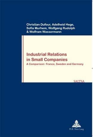 Produktbild Industrial Relations in Small Companies (Wolfgang Rudolph, Christian Dufour, Adelheid Hege, Sofia Murhem, 2007)