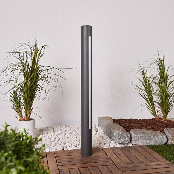 Produktbild Lucande Tomas Aussen Garten Leuchte H75 Dark Grey/White (189 lm, IP54)