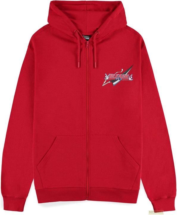 Immagine prodotto Difuzed Giacca Bleach con cappuccio e zip rossa taglia M (M)