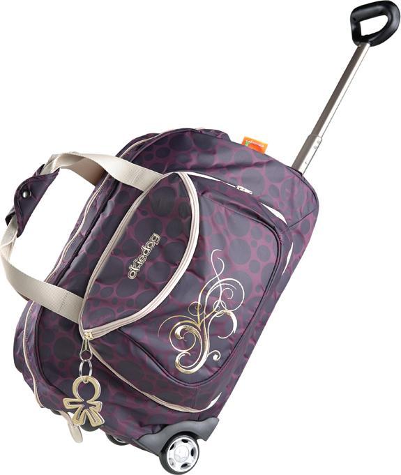Actual product image Okiedog Changing bag Bliss Voyager trolley purple