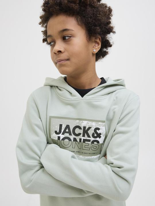 Produktbild Jack & Jones Jcologan Ss24 Print Sweat Hood Sn Jnr (128)