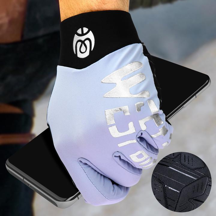 Actual product image Avizar West Biking touchscreen cycling gloves, non-slip palm, size XS - blue (XS)
