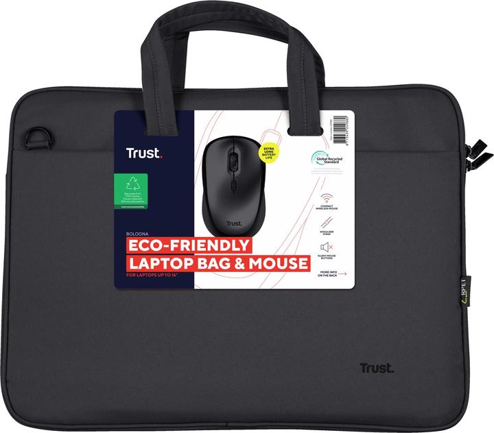 Productafbeelding Trust Bolognatas En Muizenset Zwart (16", Universeel)