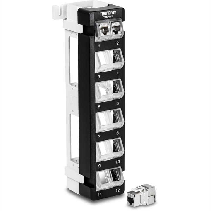 Produktbild Trendnet Keystone Patch Panel TC-KP12V 12-Port Blank Angled Wall