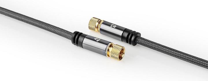Produktbild Nedis Satelliten- und Antennenkabel | F Stecker | F Stecker | Vergoldet | 75 Ohm | 4-fach geschirmt (75 dB, Antennenkabel)