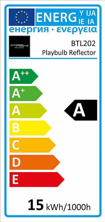 Energy Label MiPow Playbulb (E27, 15 W, 900 lm, 1 x, A)