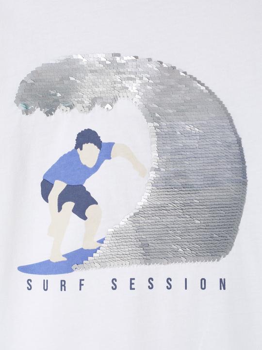 Actual product image Vertbaudet Boys' T-shirt with reversible sequins (86)