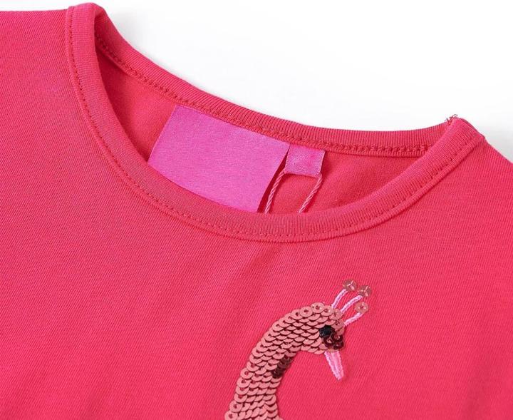 Immagine prodotto VidaXL Camicia a maniche lunghe per bambini rosa brillante 104,Materiale: 95% cotone (104)