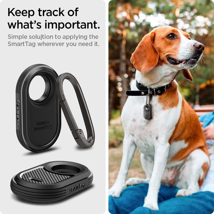 Actual product image Spigen Rugged Armor case for Samsung Galaxy SmartTag 2 - matte black (Android)