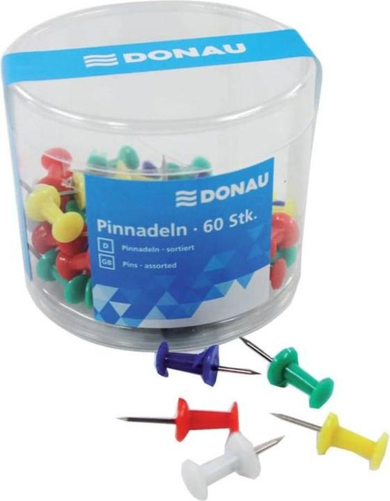 Produktbild Donau Pinwandnadeln 60 Stück in Dose mehrfarbig (1 x)