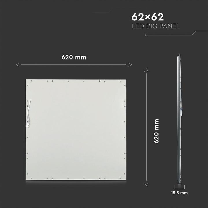 Produktbild V-TAC LED-Panel HIGH LUMEN, EEK: E, 29 W, 3480 lm, 4000K (3480 lm)