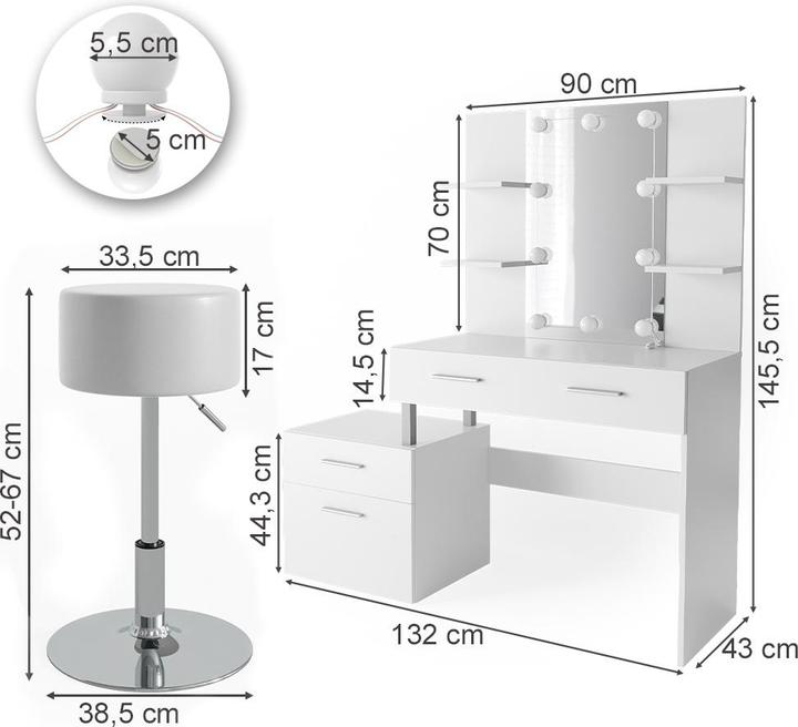 Immagine prodotto Vicco Maria (132 x 43 x 145,5 cm)