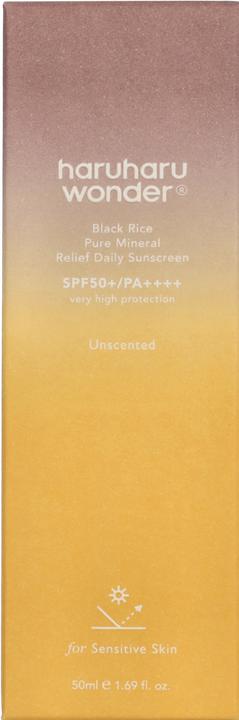 Image du produit Haruharu Wonder Black Rice Pure Mineral Relief Daily Sunscreen 50ml - Pour tous les types de peaux, y compris les S (Crème solaire, SPF 50+, 50 ml)