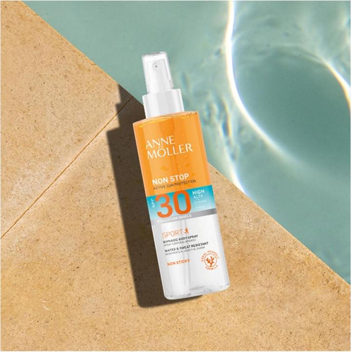 Immagine prodotto Anne Möller Anne Moller Non Stop Sport Spray Corpo Bifasico Spf 30 150ml (Spray solare, SPF 30, 150 ml)