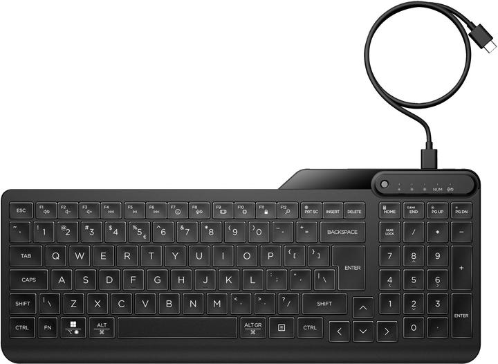 Actual product image HP 400 Backlit Keyboard Wired (CH, Cable)