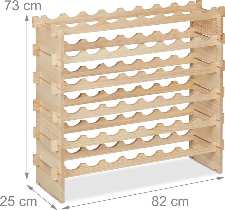 Image du produit Relaxdays Casier à vin (82 x 25 x 73 cm, 48 Fl.)