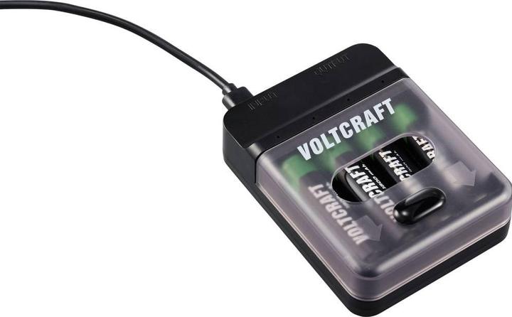 Produktbild Voltcraft VC-BC4-PB1 2in1 Ladegerät & Powerbank (1 Stk., AAA, AA, 500 mAh, Ladegerät ohne Akku)