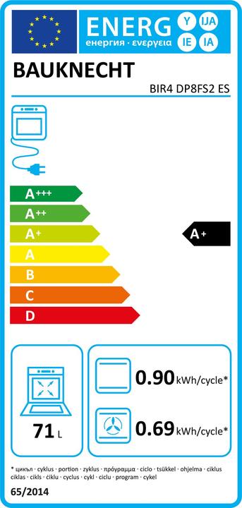 Energie-Label Bauknecht BIR4 DP8FS2 ES
