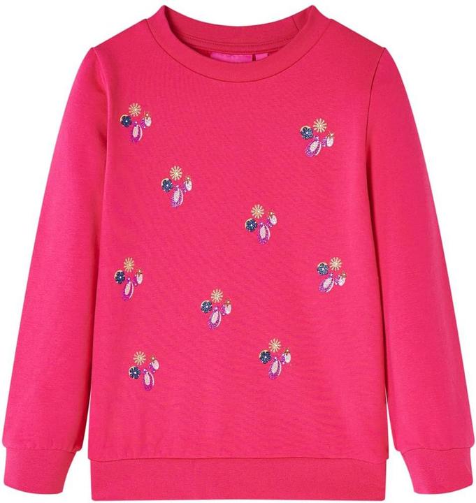 VidaXL Kinder-Sweatshirt Knallrosa 140,Material: 95 % Baumwolle. 5 (140)