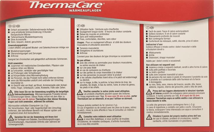 Nährwerte und Zutaten Thermacare Wärmeauflagen (2 x, 2 ml, 135 g)