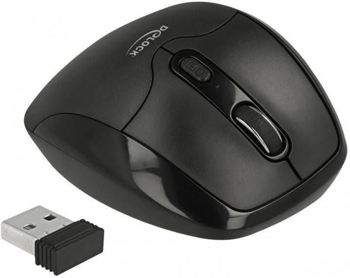 Produktbild Delock Ergonomische optische 5-Tasten Maus (Kabellos)