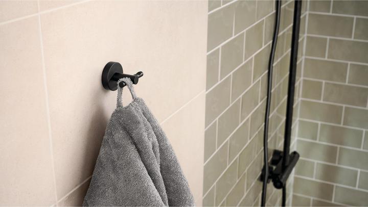 Actual product image tesa MOON BLACK Mantelhaken inkl. Klebelösung ohne Bohren
