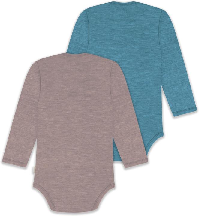 Actual product image Normani 2-pack baby merino bodysuit long sleeve "Auckland" - 9381 (98)