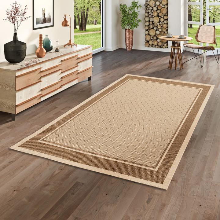 Produktbild Pergamon Modern Flachgewebe Ruggy Karo Bordüre (160 x 230 cm)