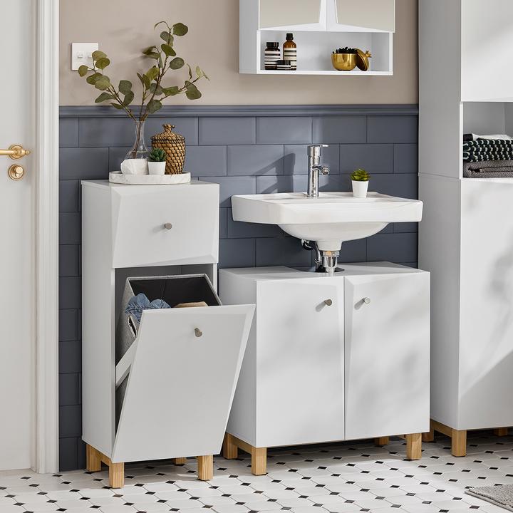 Actual product image SoBuy Laundry cupboard with laundry bag