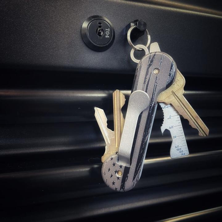 Actual product image KeyBar Black and Grey Flag