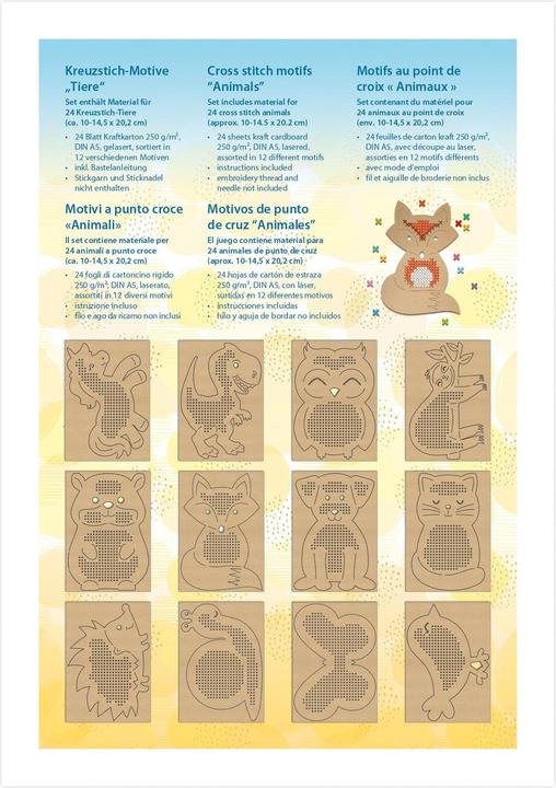 Actual product image Ursus Embroidery set cross stitch animals 12 motifs