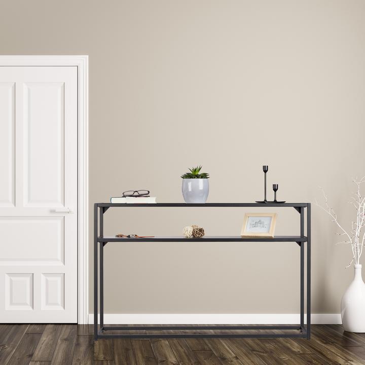 Actual product image Relaxdays Black Glass Console Table (110 x 30 x 70.5 cm)