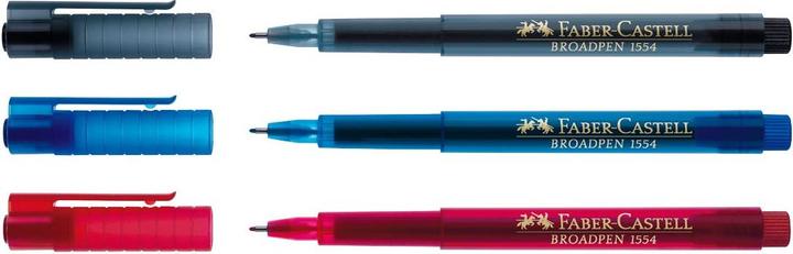 Actual product image Faber-Castell Finepen/Broadpen Document (Blue, 10 x)