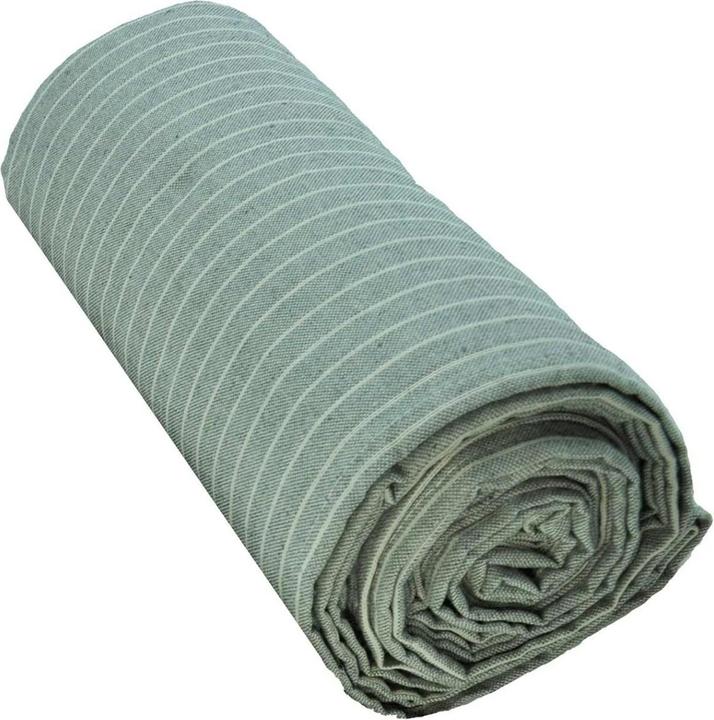 Casativo Coperta da divano a righe in 80% cotone e 20% poliestere, grigio, 255 x 260 cm