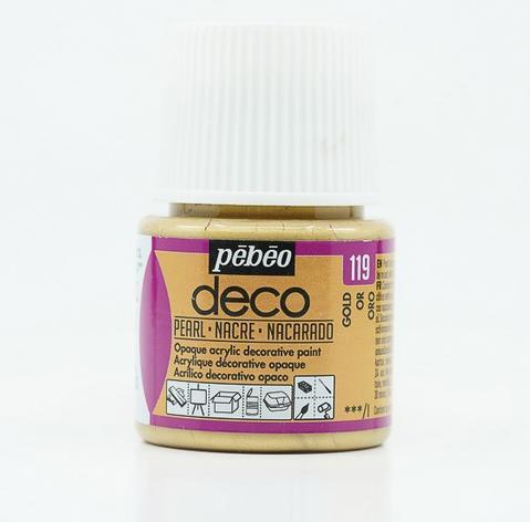 Actual product image Pebeo Deco Pearl acrylic paint (Gold, 45 ml)