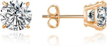 Moiss Popular stud earrings with clear zirconia E0001164 - Diameter: 0.8 cm