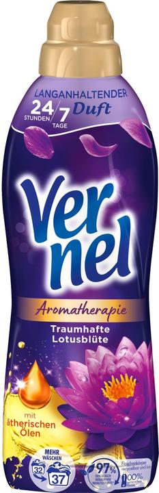 Vernel Assouplissant Aromathérapie Fleur de Lotus de Rêve 37 WL 814 ml (37 Cycles de lavage, Lessive liquide)