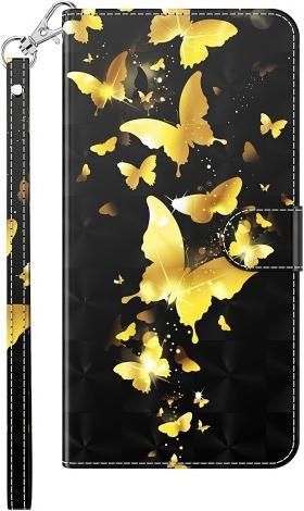 Produktbild Cover-Discount Google Pixel 6 - Etui Glitzer Effekt Schmetterling gold (Google Pixel 6)