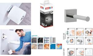 Actual product image tesa EKKRO WC replacement roll holder incl. adhesive solution without drilling