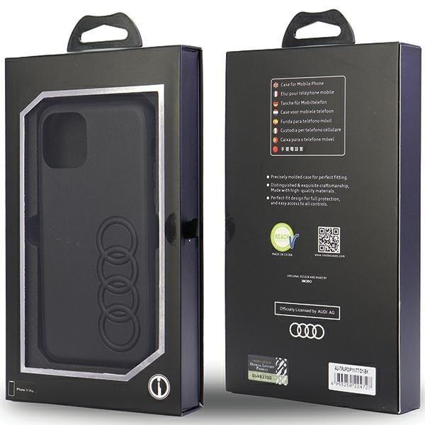 Produktbild Audi Synthetic Leather iPhone 11 Pro 5.8" czarny/black hardcase AU-TPUPCIP11-TT/D1-BK (Apple iPhone 11 Pro)