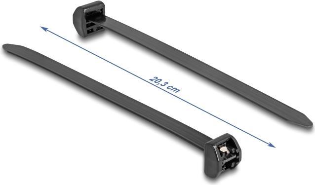 Produktbild Delock Kabelbinder mit Metallzunge L 203 x B 12,7 mm 10 Stüc (Metallkabelbinder, 203 mm, 10 Stk.)